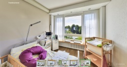 Rundgang: Familienzimmer im Lindenhofspital (für Privatpatientinnen oder bei einem Upgrade)
